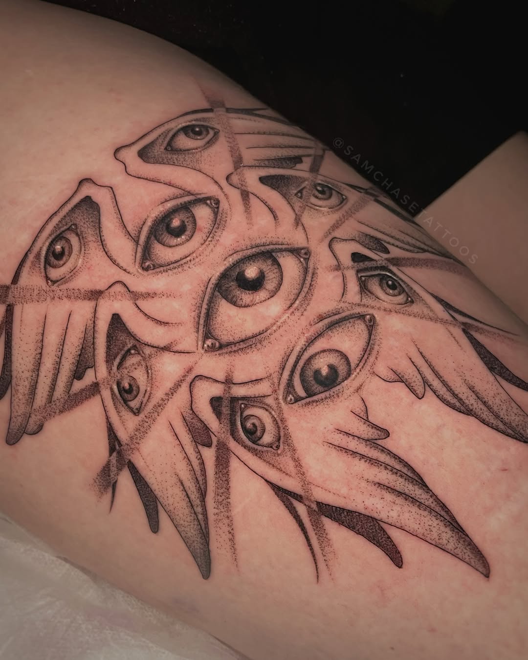 Tattoo by @samiamthesam β dotwork, black_and_grey
