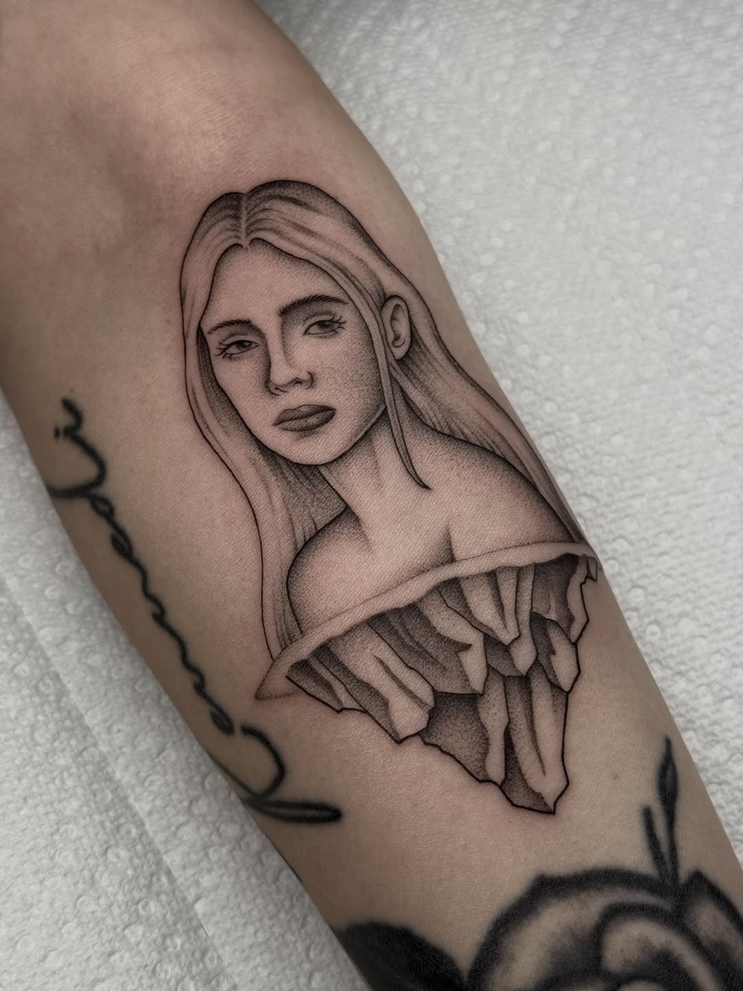 Tattoo by @carlosthebarloswarlos_ — black_and_grey, realism