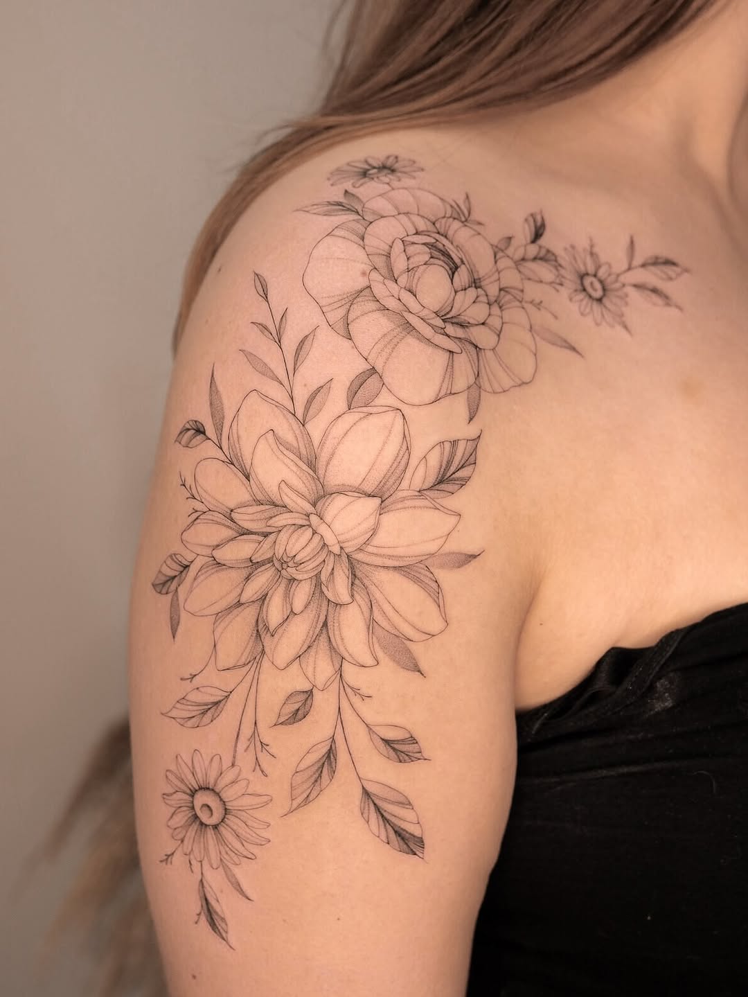 Tattoo by @ink.maude — fine_line, black_and_grey
