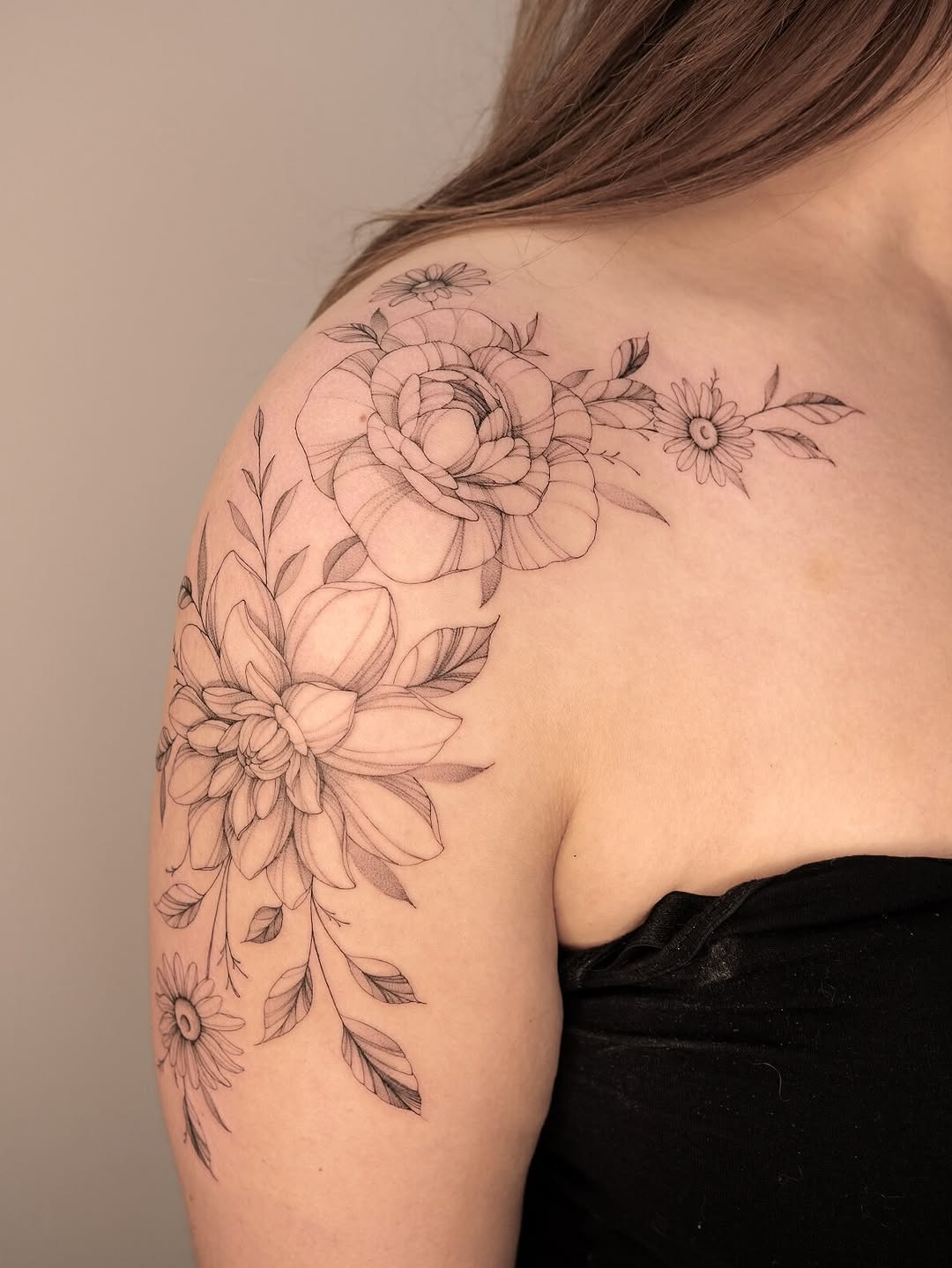 Tattoo by @ink.maude — fine_line, black_and_grey