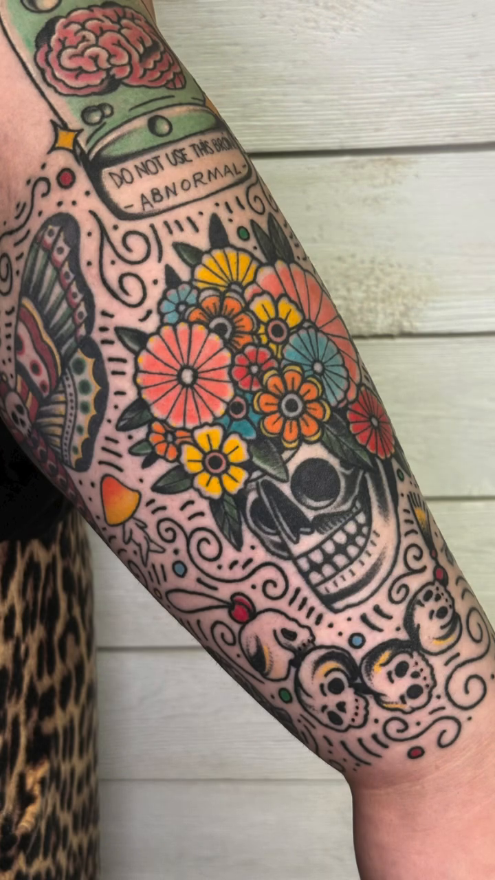 Tattoo by @muridiana — neo_traditional, trash_polka