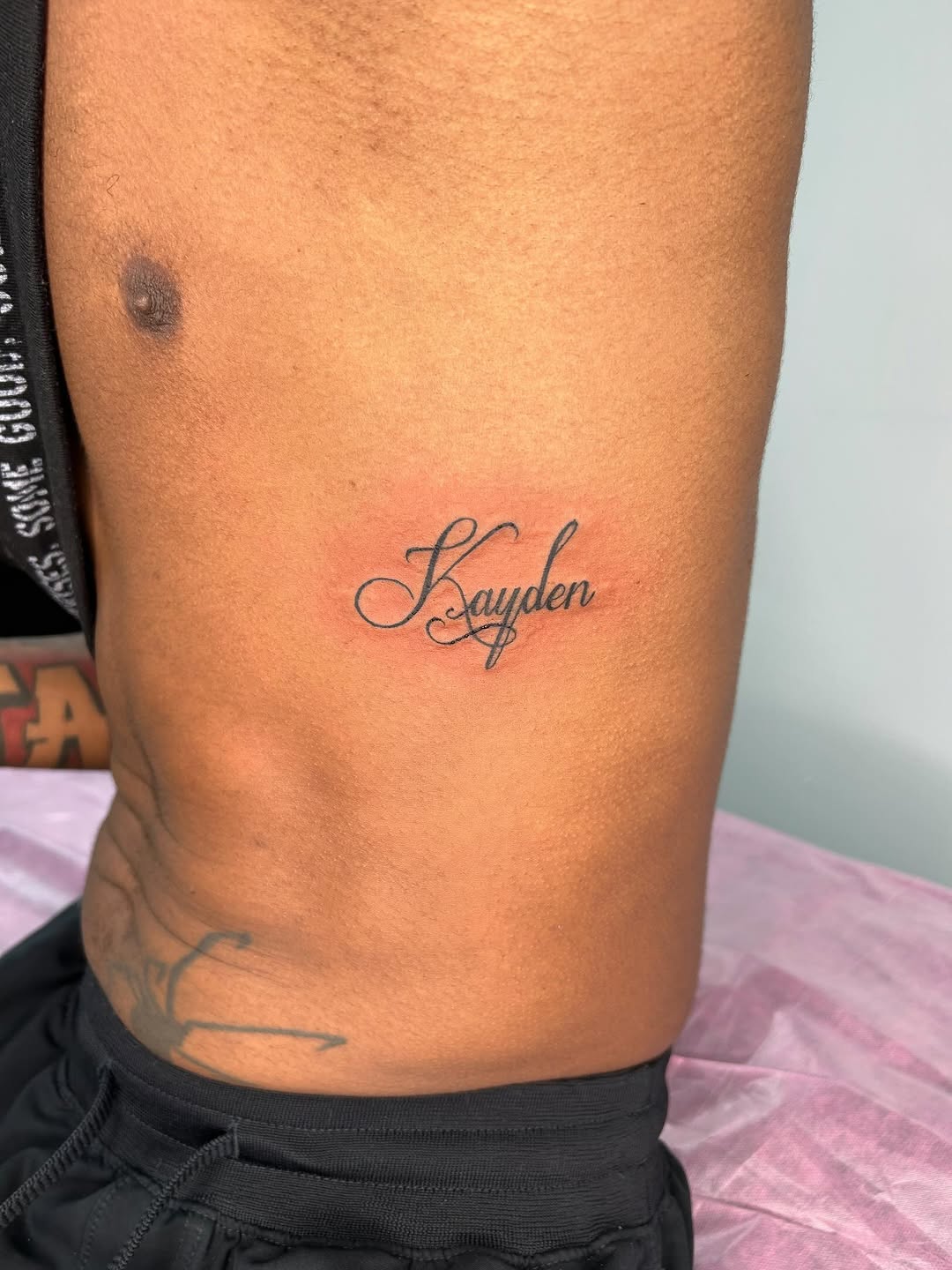 Tattoo by @laaysweetneedle._ — lettering_script, fine_line