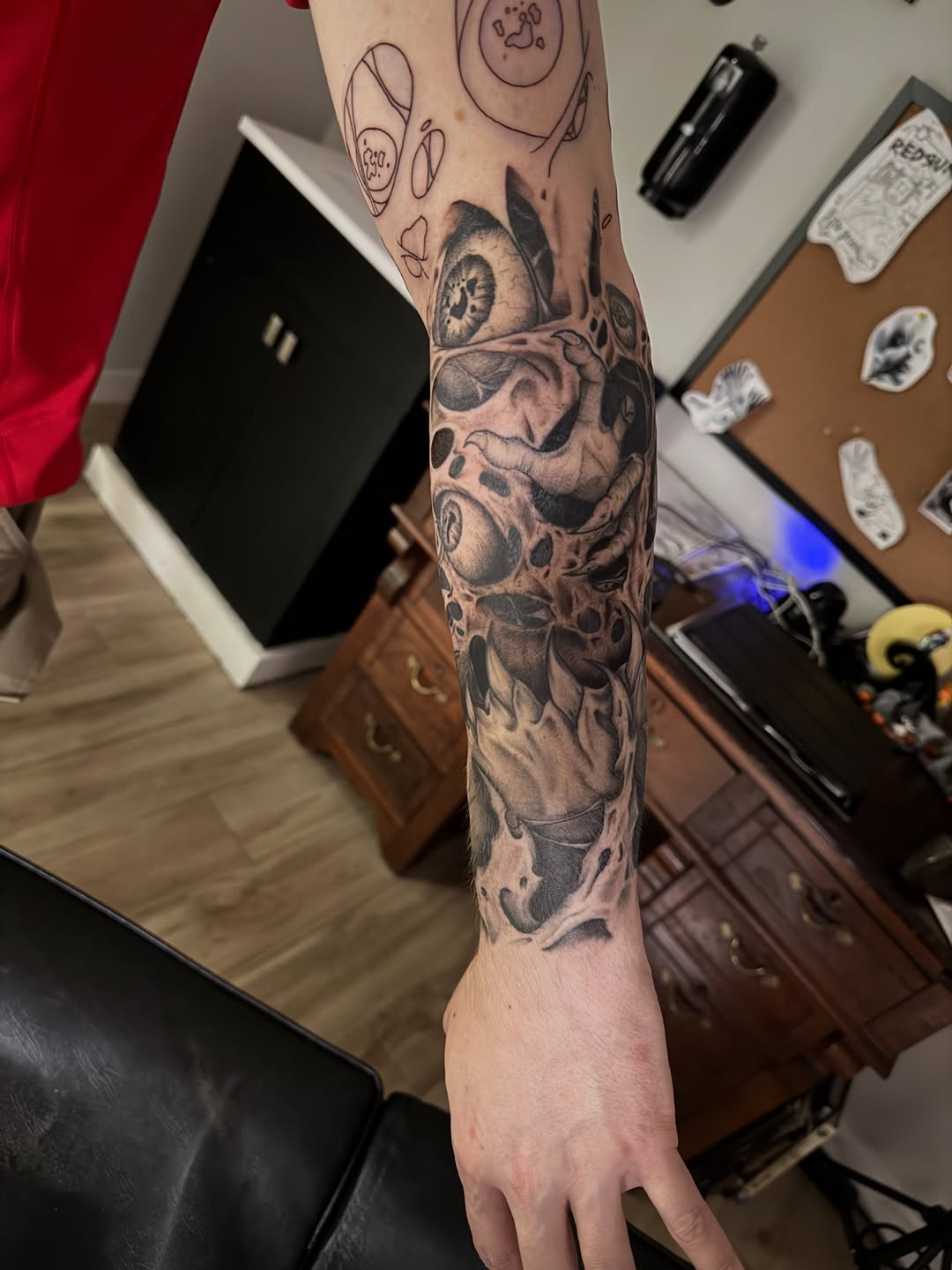 Tattoo by @jonflemingtattoos — black_and_grey, dark_realism