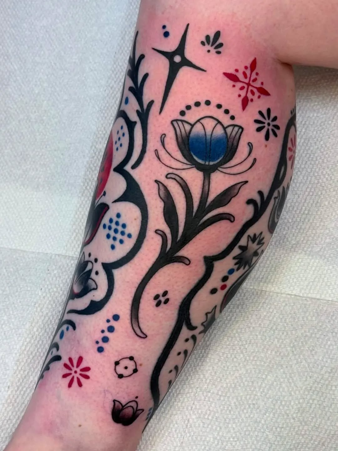 Tattoo by @41tat2angel — blackwork, dotwork