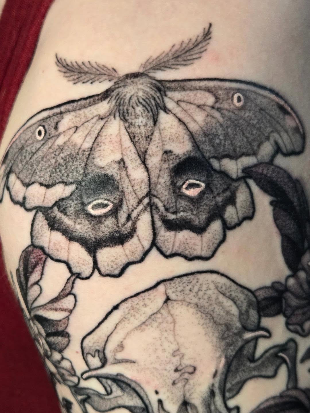 Tattoo by @kristynkayborglum — realism, dotwork