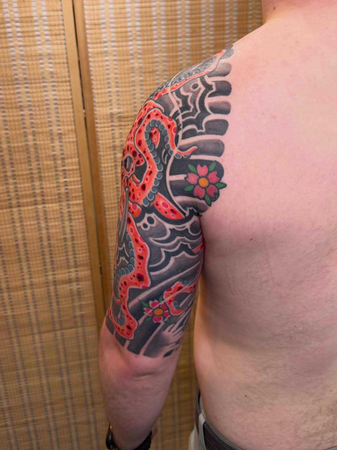 Tattoo by @doms.art.kc — japanese_irezumi, black_and_grey