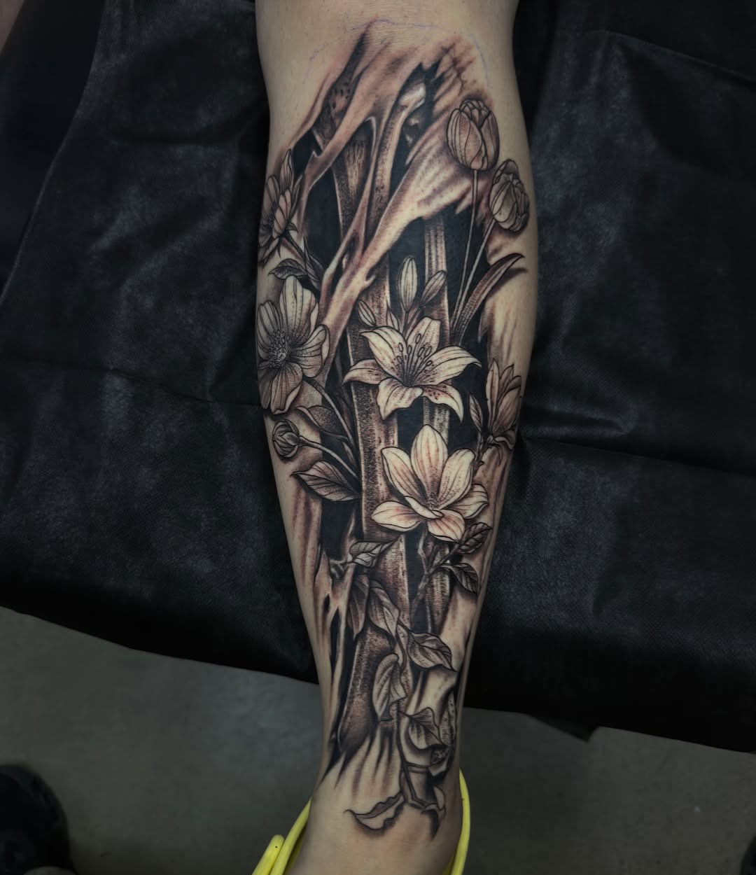 Tattoo by @aleman.adan — realism, black_and_grey