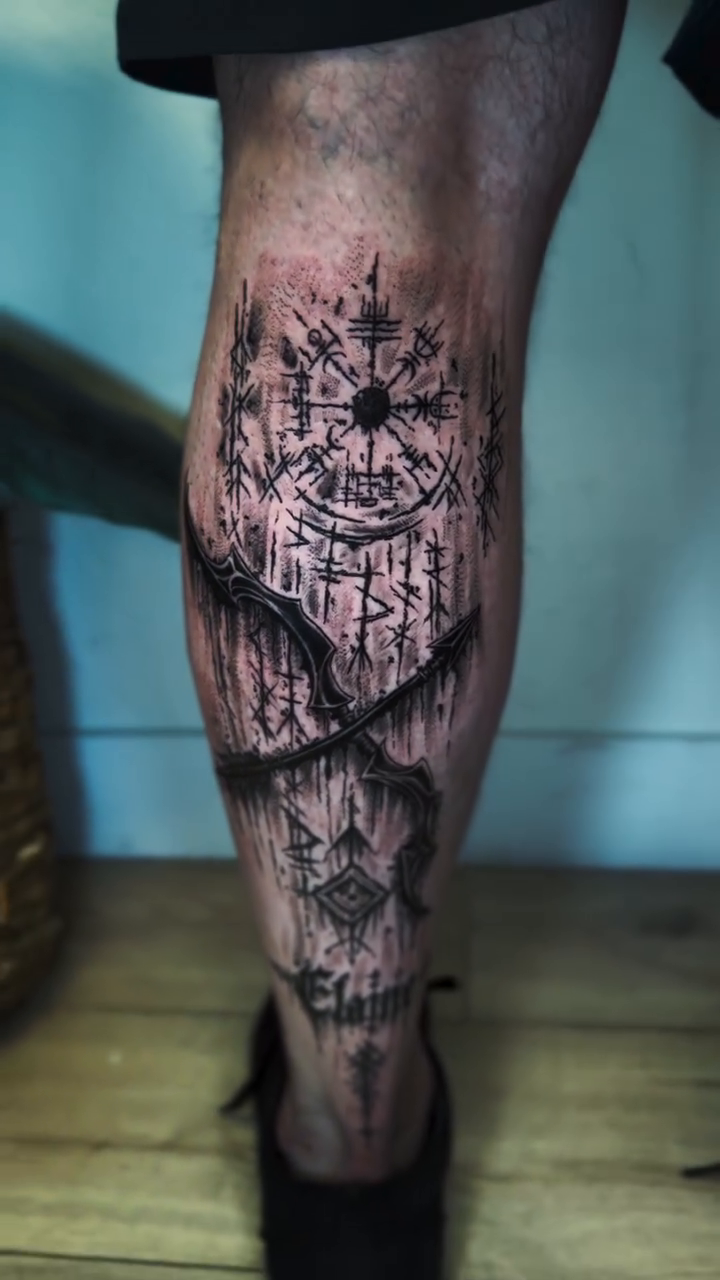 Tattoo by @demonica_ink666 — geometric, blackwork