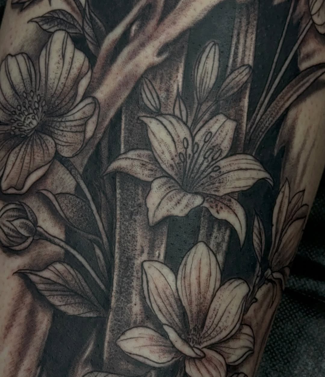 Tattoo by @aleman.adan — realism, dotwork