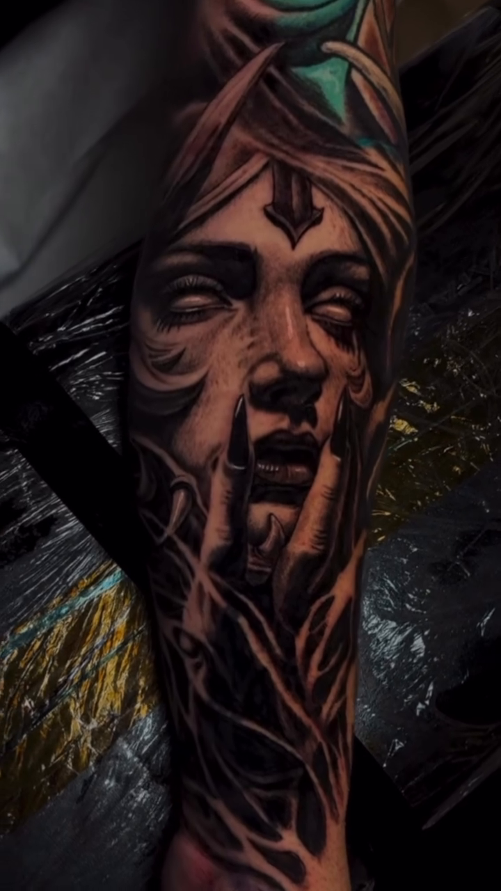 Tattoo by @coryjamestattoo — realism, black_and_grey