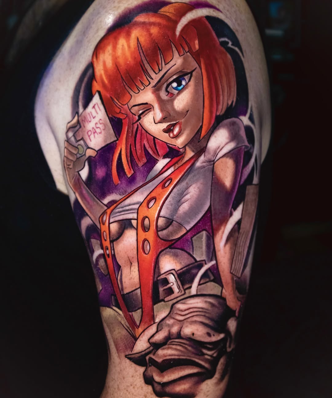 Tattoo by @levihiltontattoos โ new_school, anime