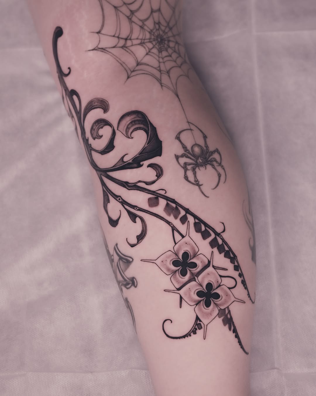 Tattoo by @9rukim — black_and_grey, ornamental