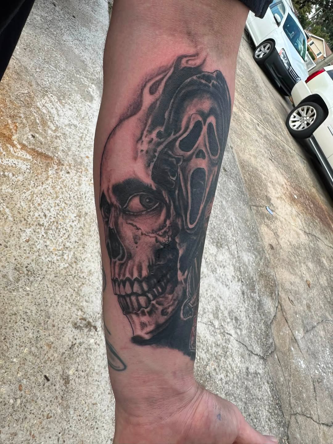 Tattoo by @sheffieldink — black_and_grey, realism