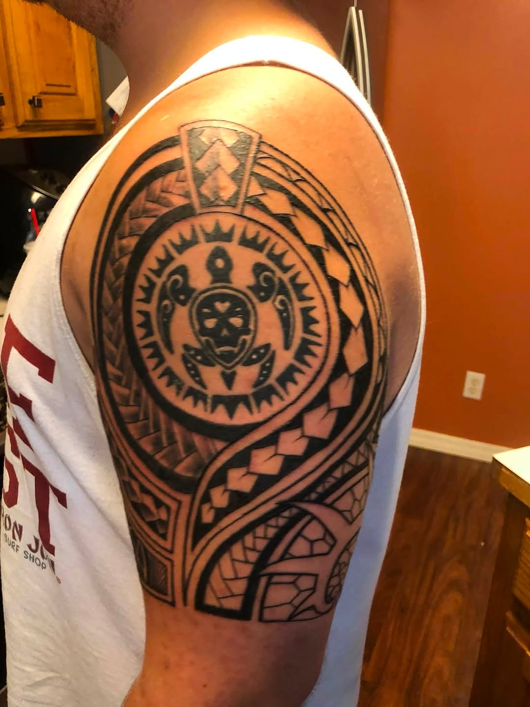 Tattoo by @sheffieldink — tribal, blackwork