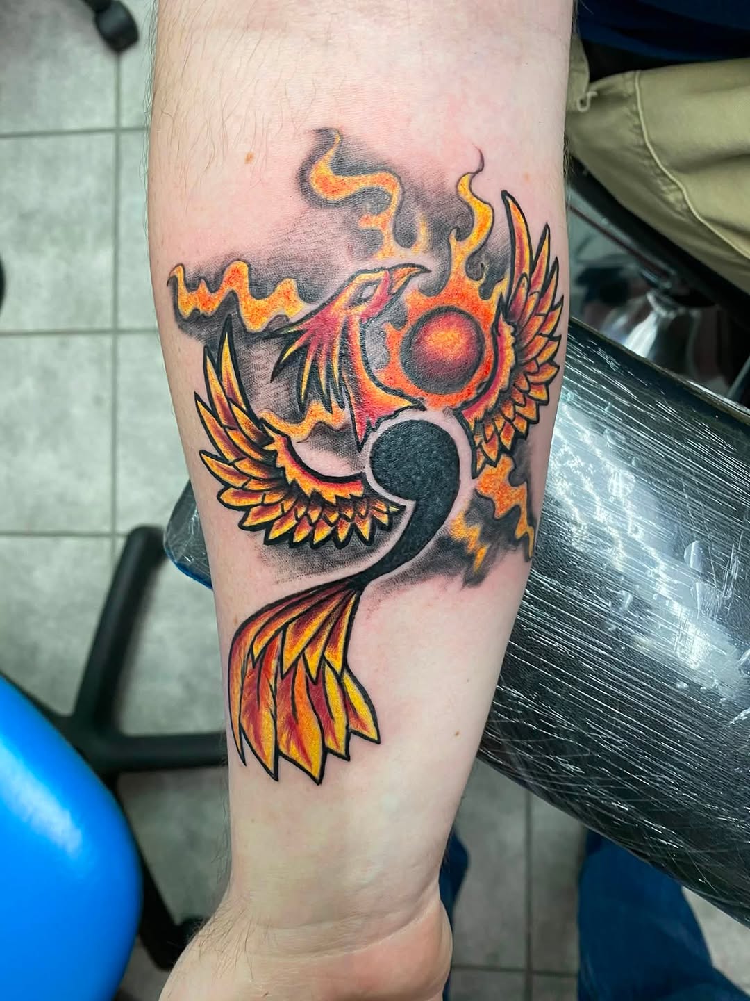 Tattoo by @sheffieldink — new_school, blackwork