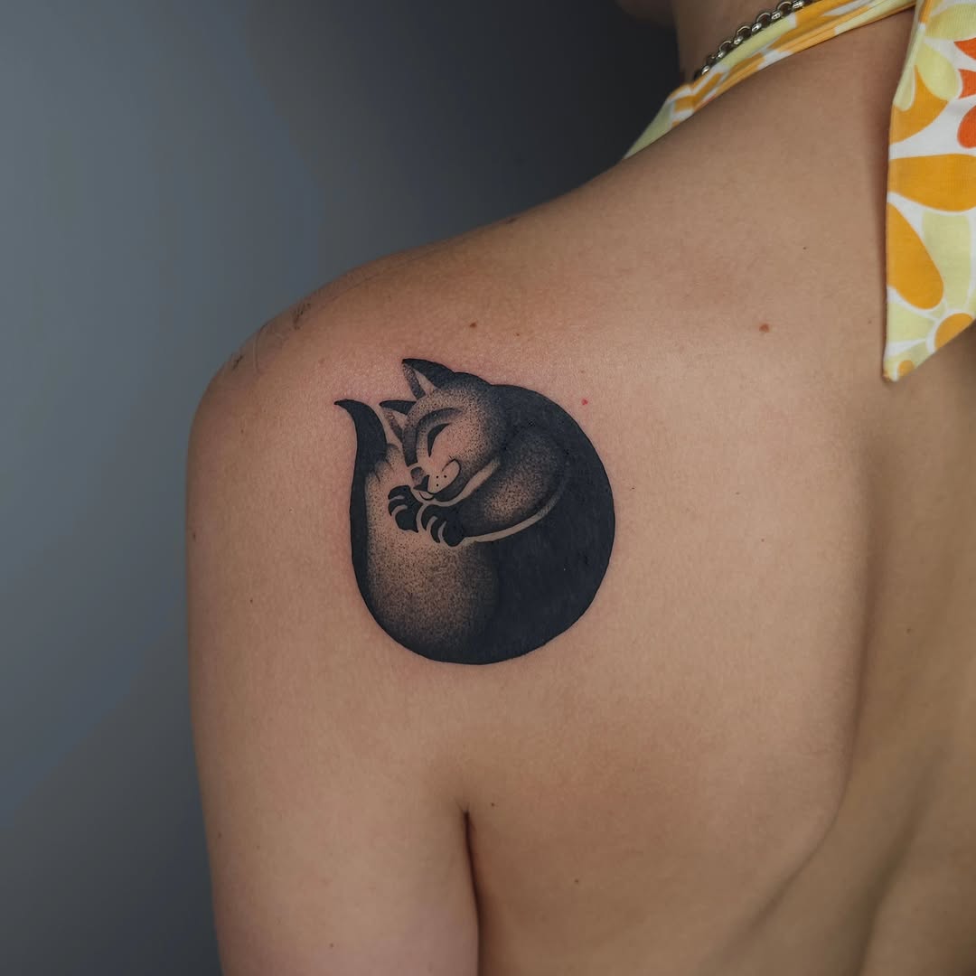 Tattoo by @hey.julieanne โ dotwork, black_and_grey