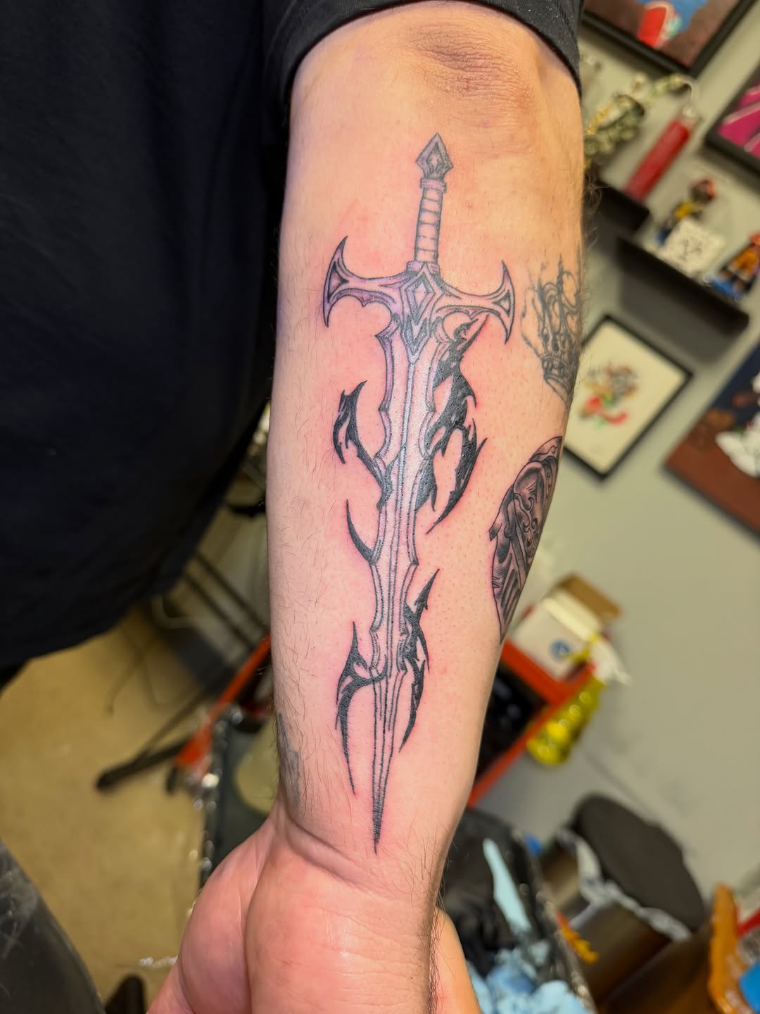 Tattoo by @inkedxberto — black_and_grey, chicano