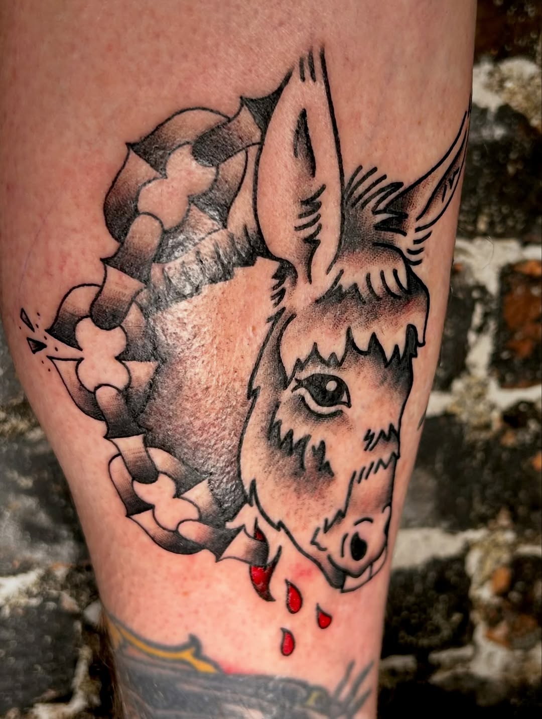 Tattoo by @kikicantdraw — american_traditional, black_and_grey