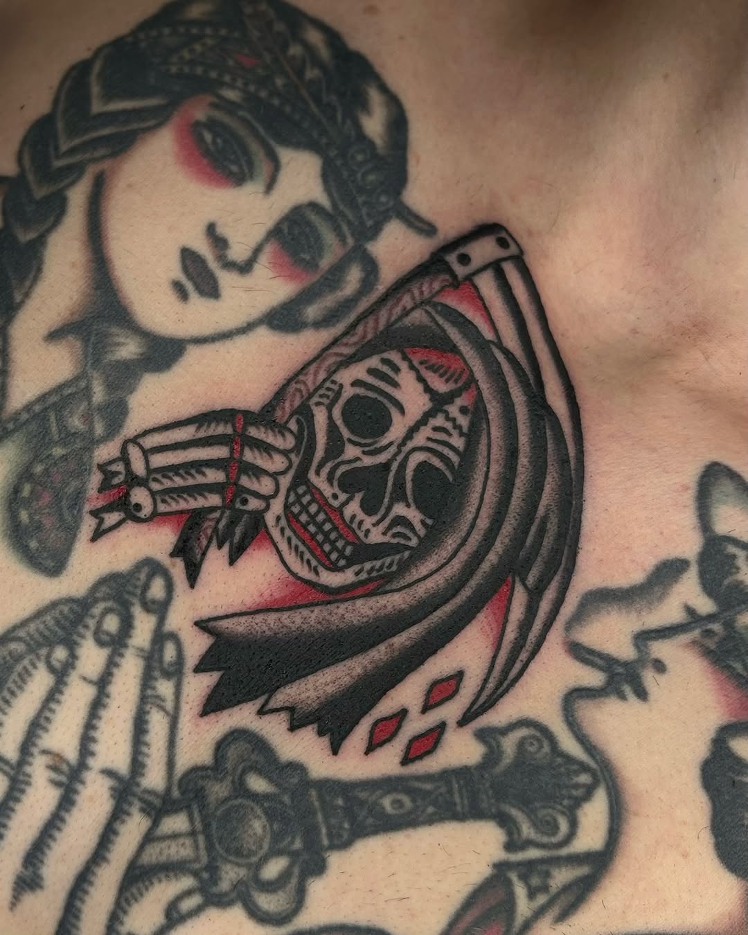 Tattoo by @hubert_serrano โ american_traditional, black_and_grey