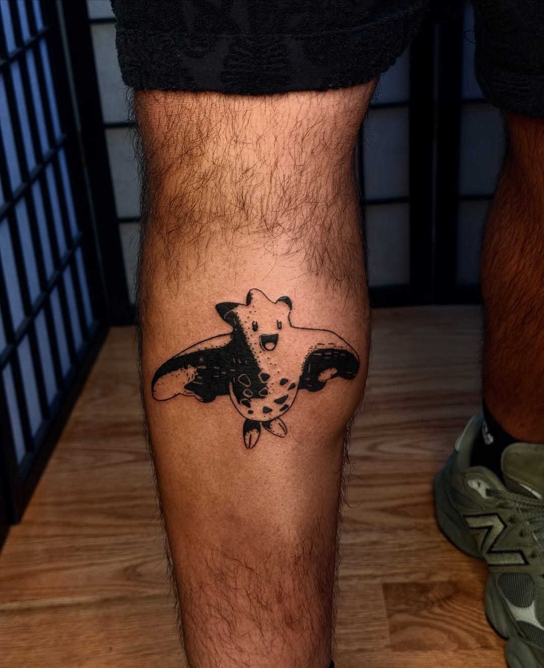 Tattoo by @isthepainok — black_and_grey, anime