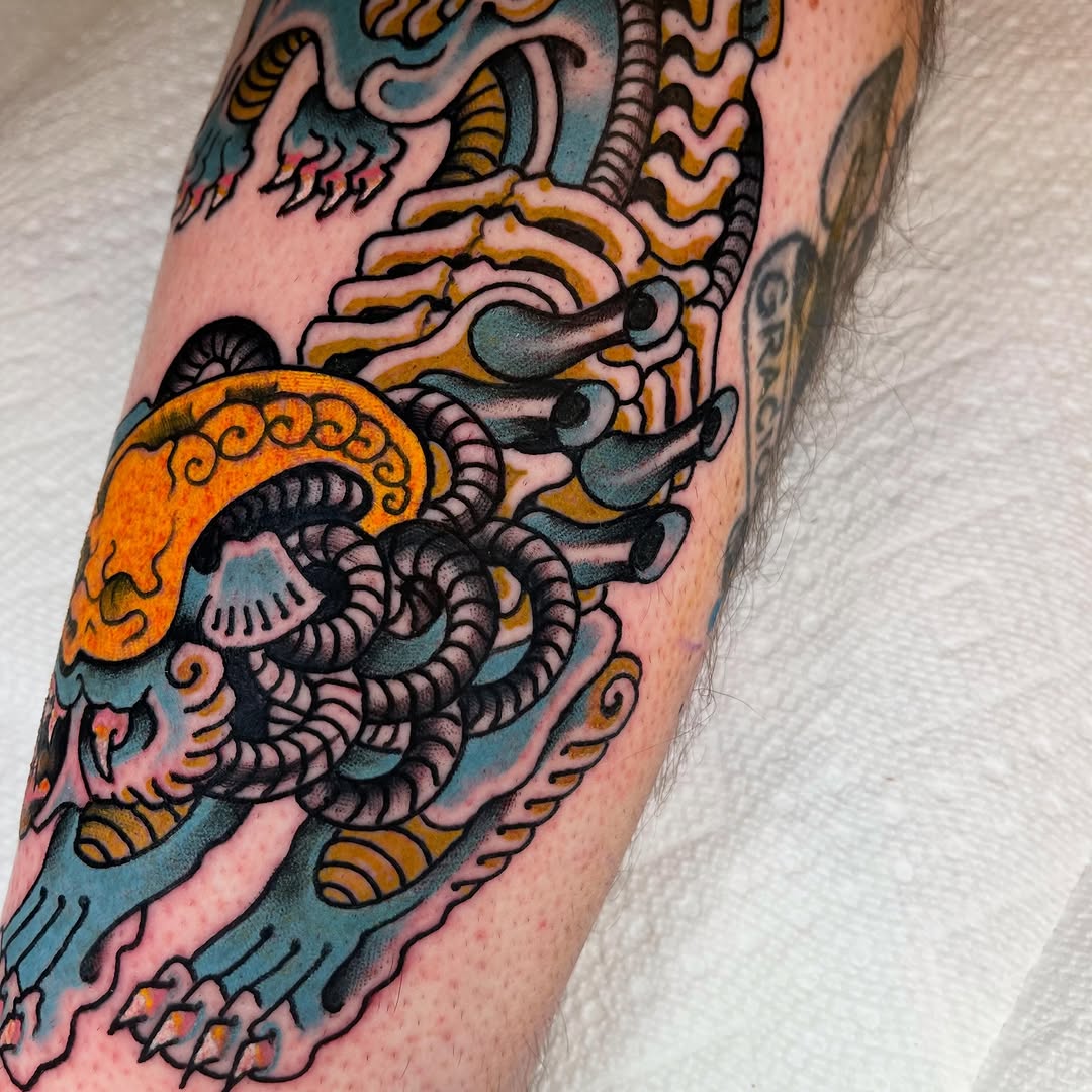 Tattoo by @wonkytiger — japanese_irezumi, neo_traditional
