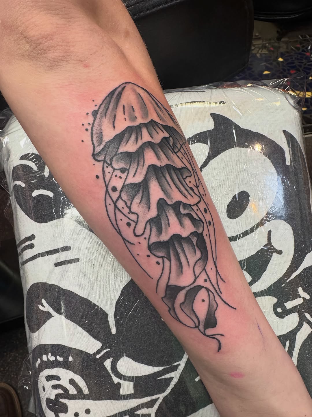 Tattoo by @inkcmob — black_and_grey, illustrative