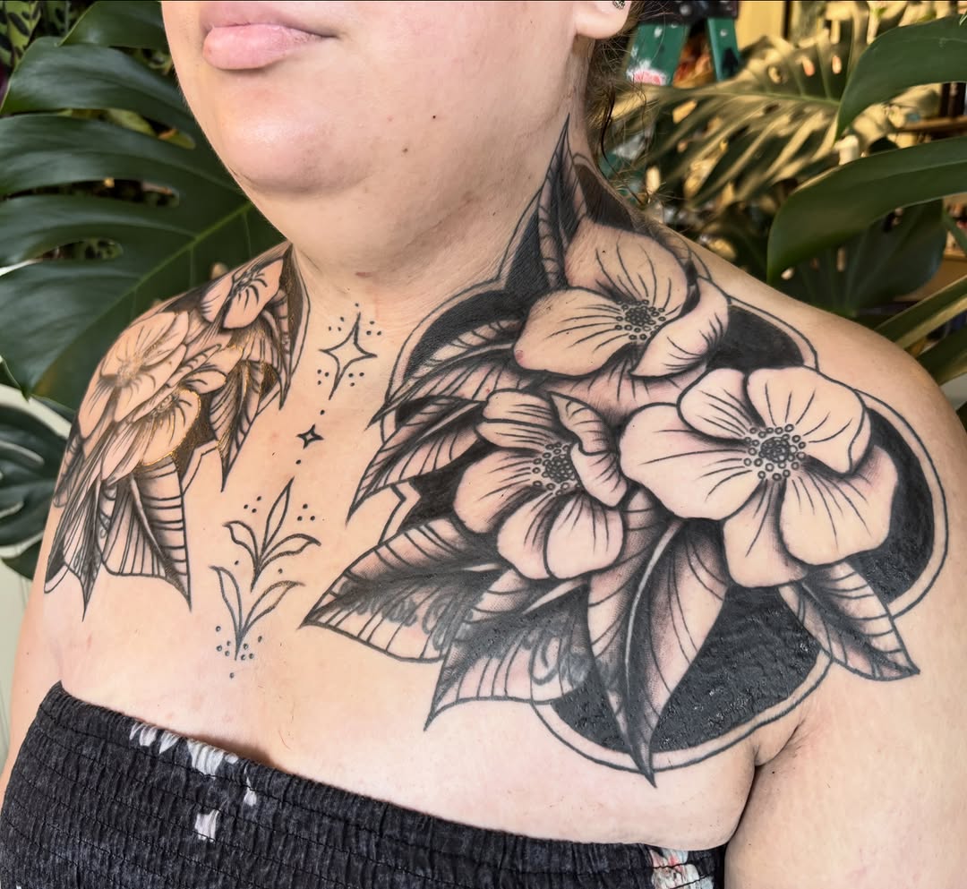 Tattoo by @threeofdaggers — black_and_grey, ornamental