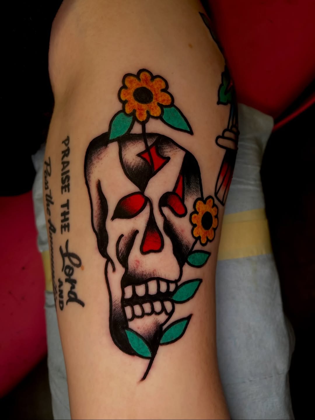Tattoo by @tatsbydonlee — american_traditional, black_and_grey