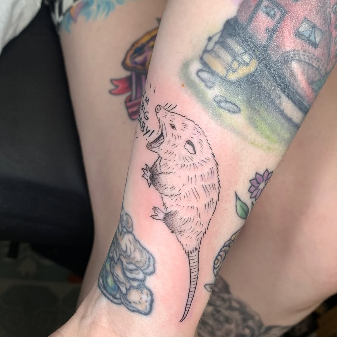Tattoo by @kittyjonestattoo โ illustrative, lettering_script