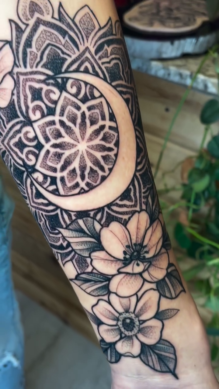 Tattoo by @devzdude — geometric, dotwork