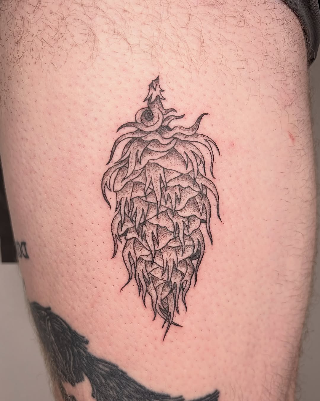 Tattoo by @siltyloamtattoo — dotwork, black_and_grey