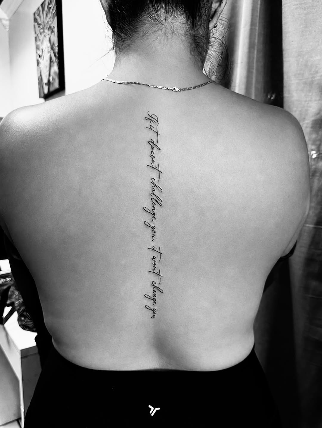 Tattoo by @healohakamanu — lettering_script, fine_line