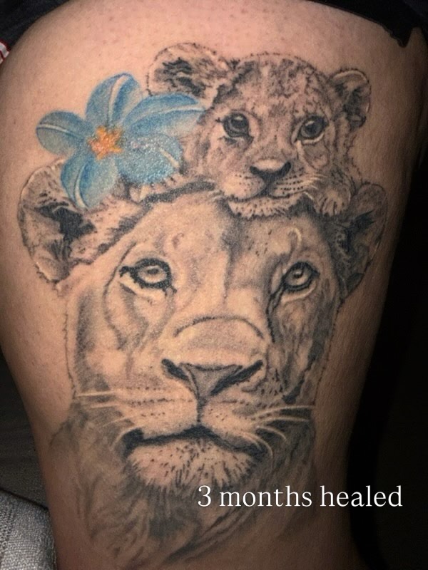 Tattoo by @rachelsolidarios β realism, black_and_grey