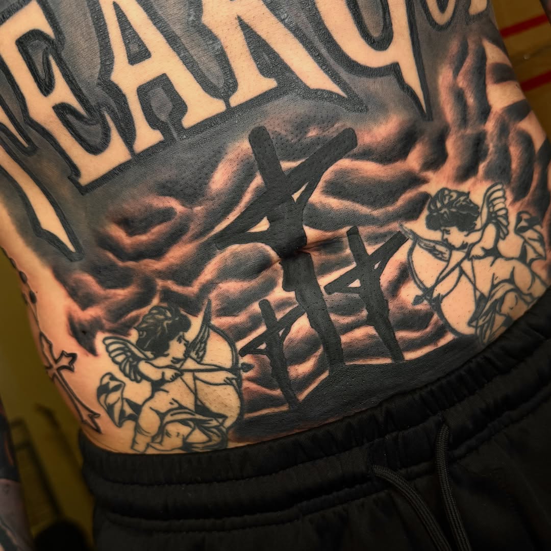 Tattoo by @tattsbymula — blackwork, lettering_script
