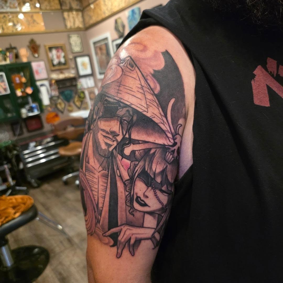 Tattoo by @coryhandtattoos โ black_and_grey, chicano
