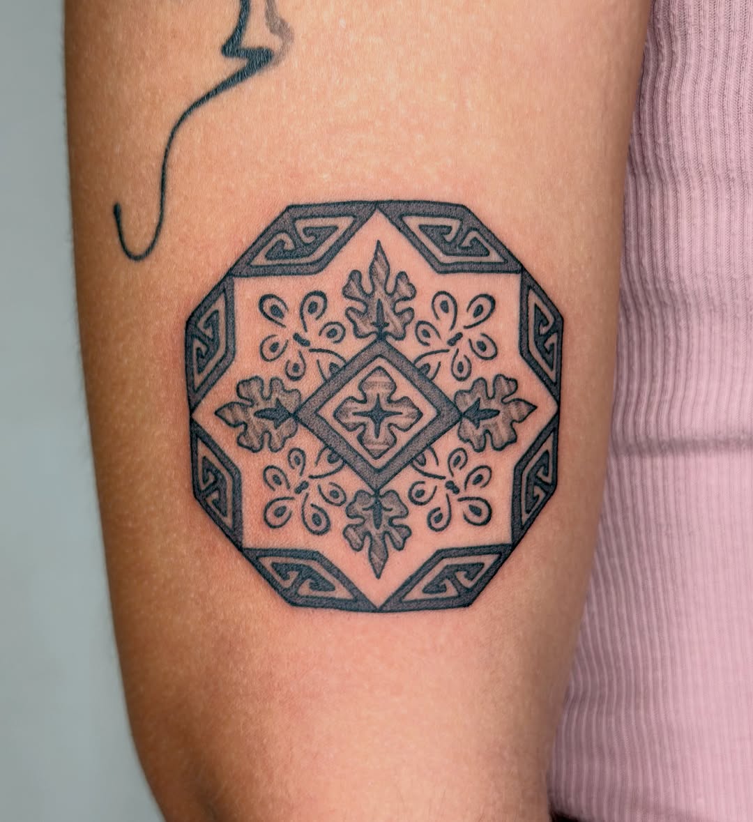Tattoo by @artby_avarose — geometric, ornamental