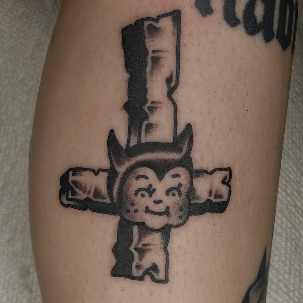 Tattoo by @shorezumi — american_traditional, black_and_grey