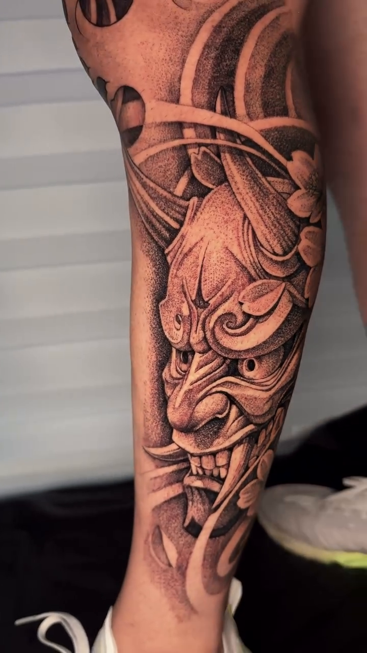 Tattoo by @jokertattooinc — japanese_irezumi, black_and_grey