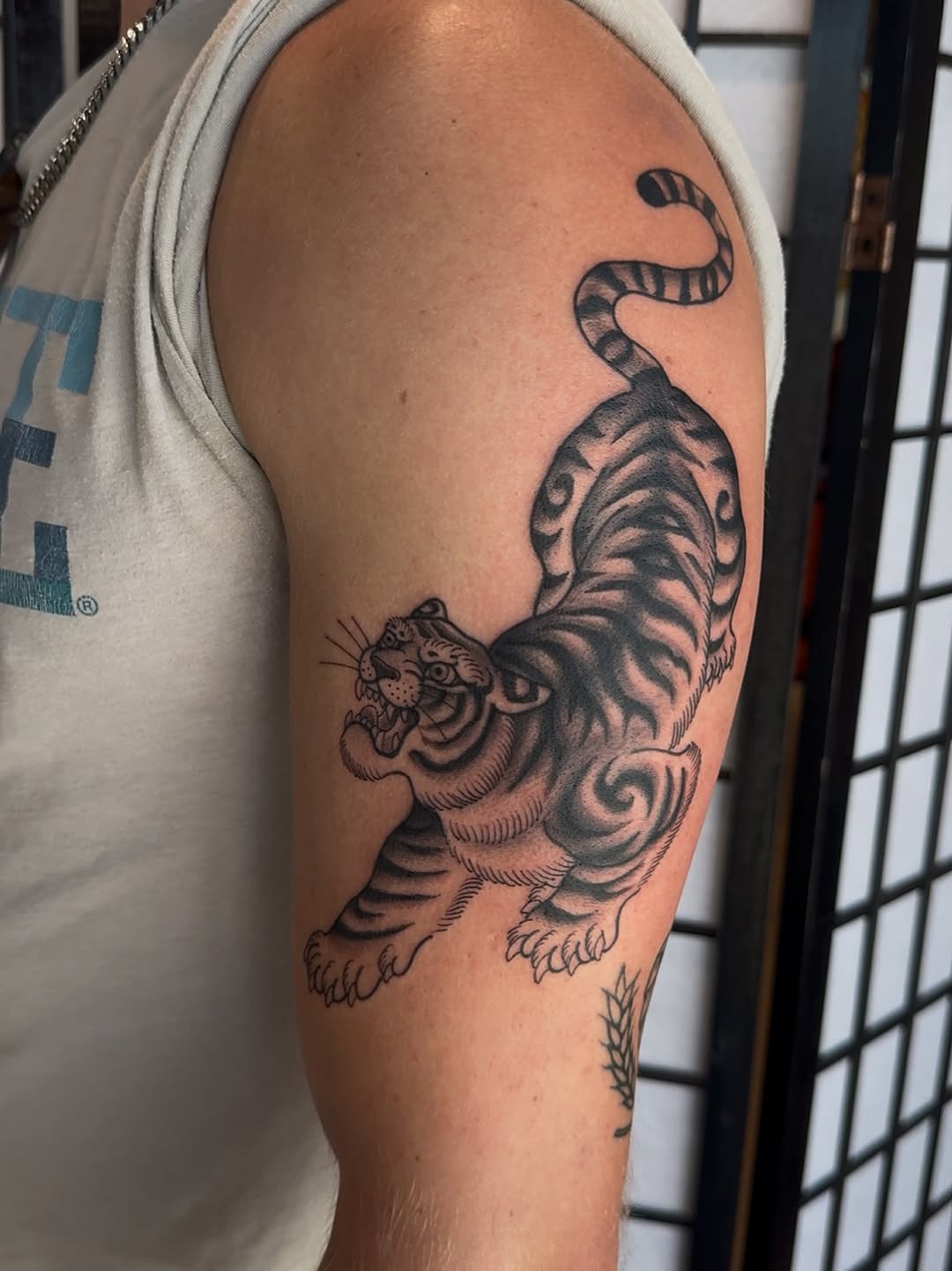 Tattoo by @scaley_j — japanese_irezumi, black_and_grey