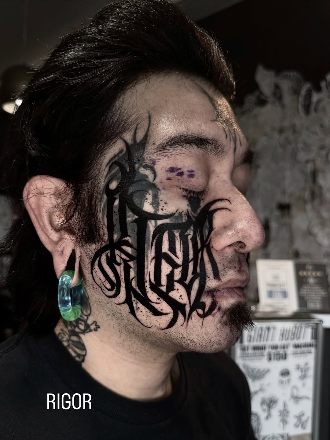 Tattoo by @wiseroner — lettering_script, blackwork