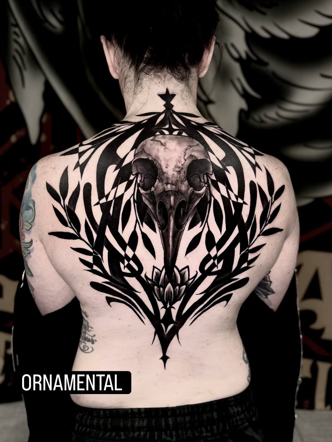 Tattoo by @wiseroner — black_and_grey, ornamental