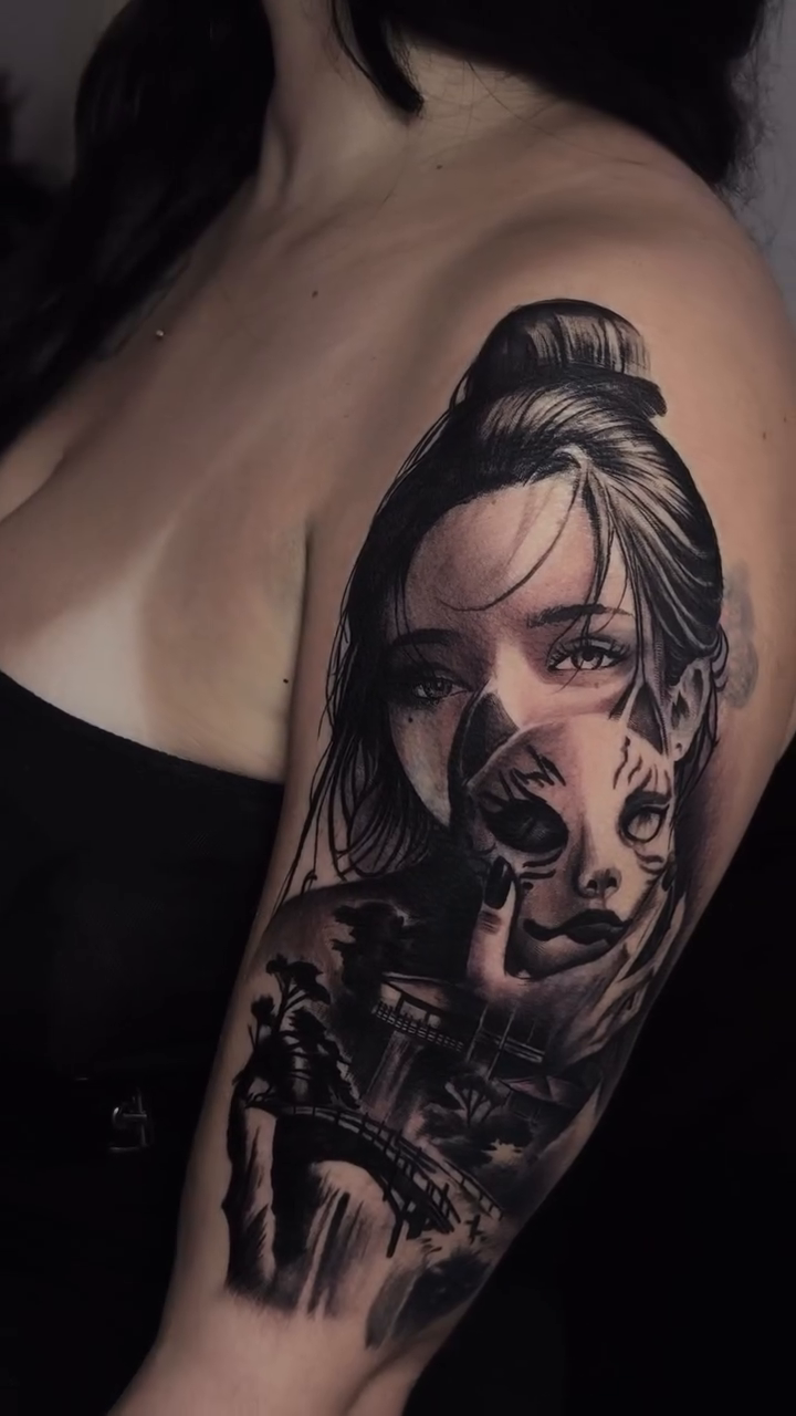Tattoo by @tatt2ant — realism, black_and_grey