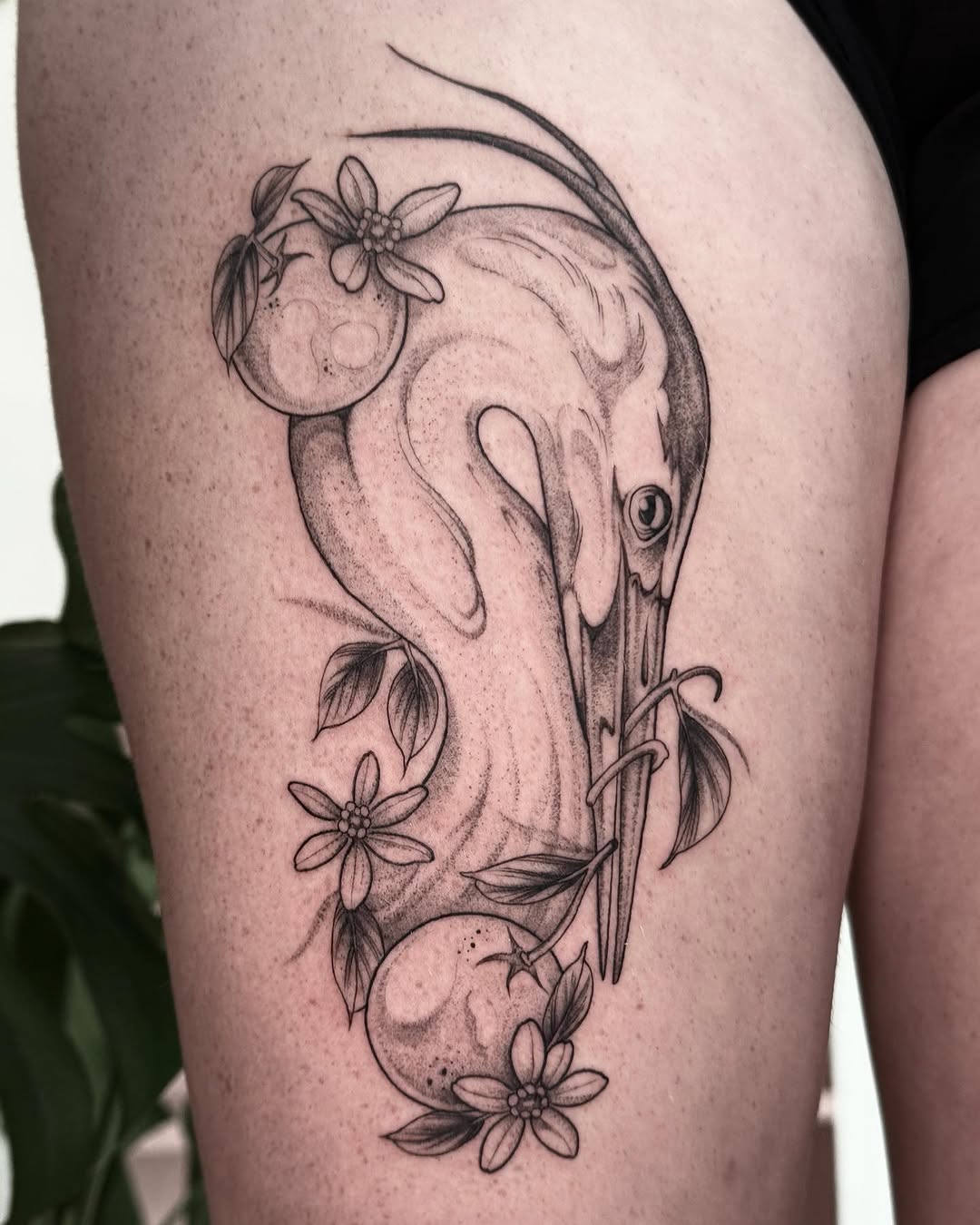 Tattoo by @horsegirltats — black_and_grey, realism