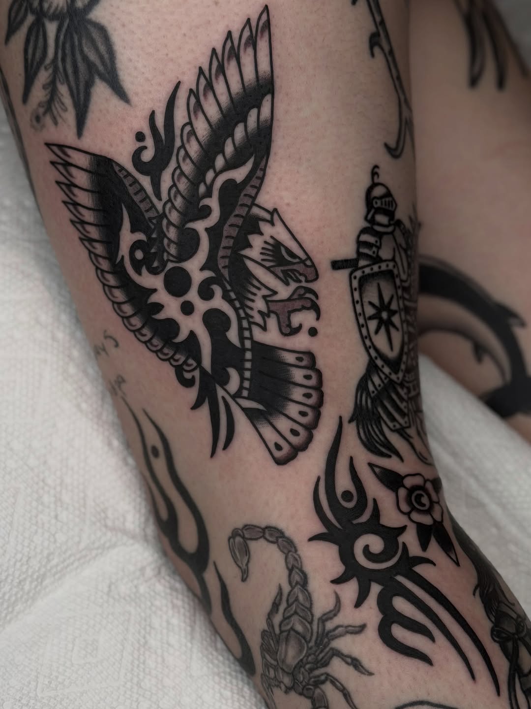 Tattoo by @blake.francis — american_traditional, blackwork
