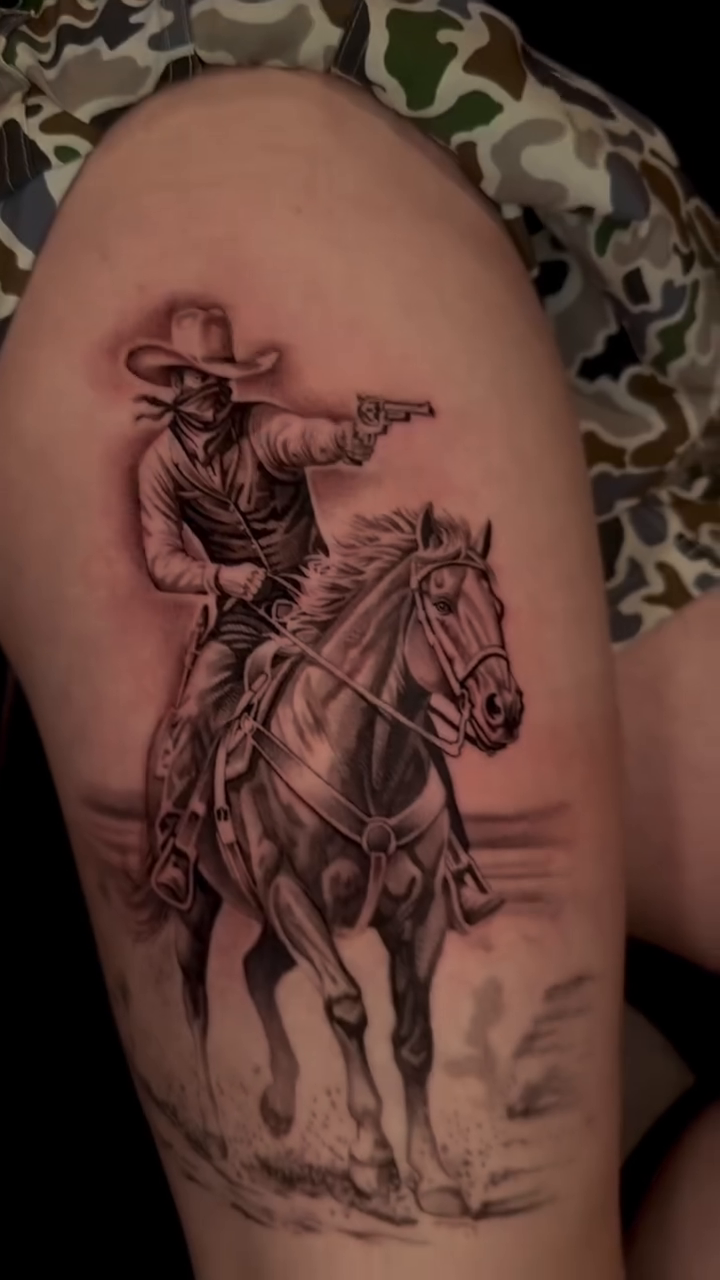 Tattoo by @elijahforstertattoos โ realism, black_and_grey