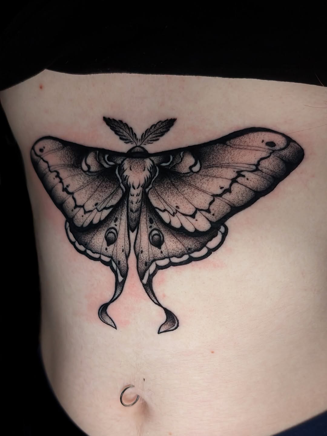Tattoo by @cicadaqueen.ink — black_and_grey, dotwork