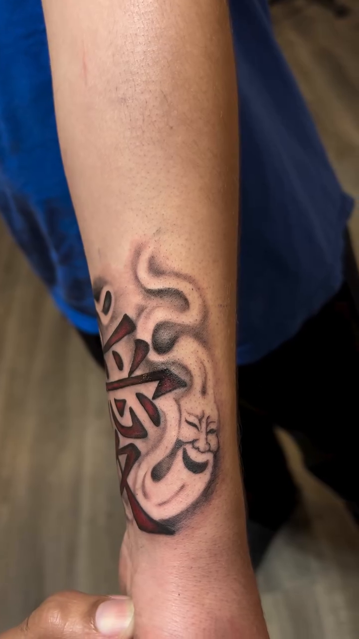 Tattoo by @otofernandez99 — lettering_script, black_and_grey