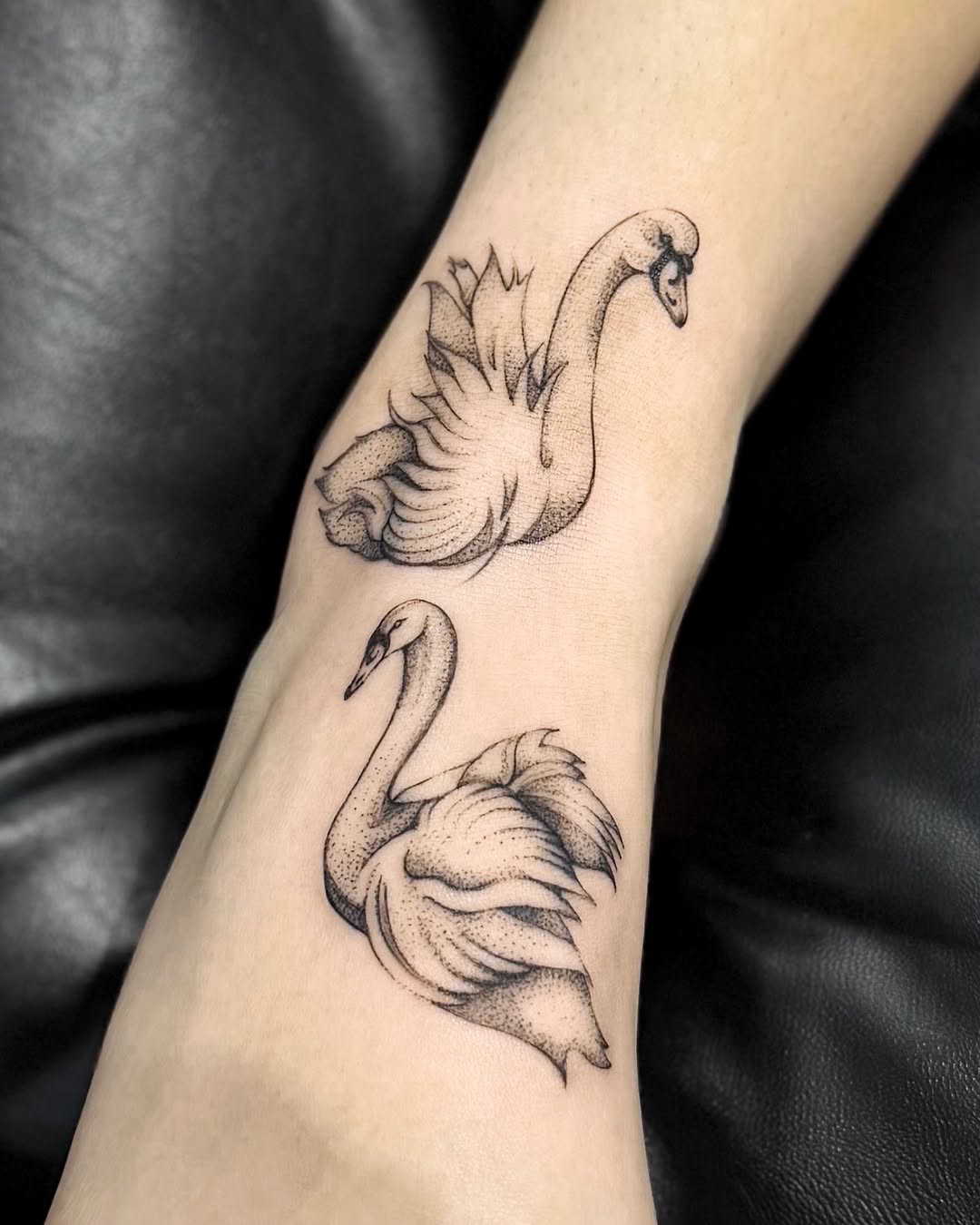 Tattoo by @lyndsay.ink — dotwork, fine_line