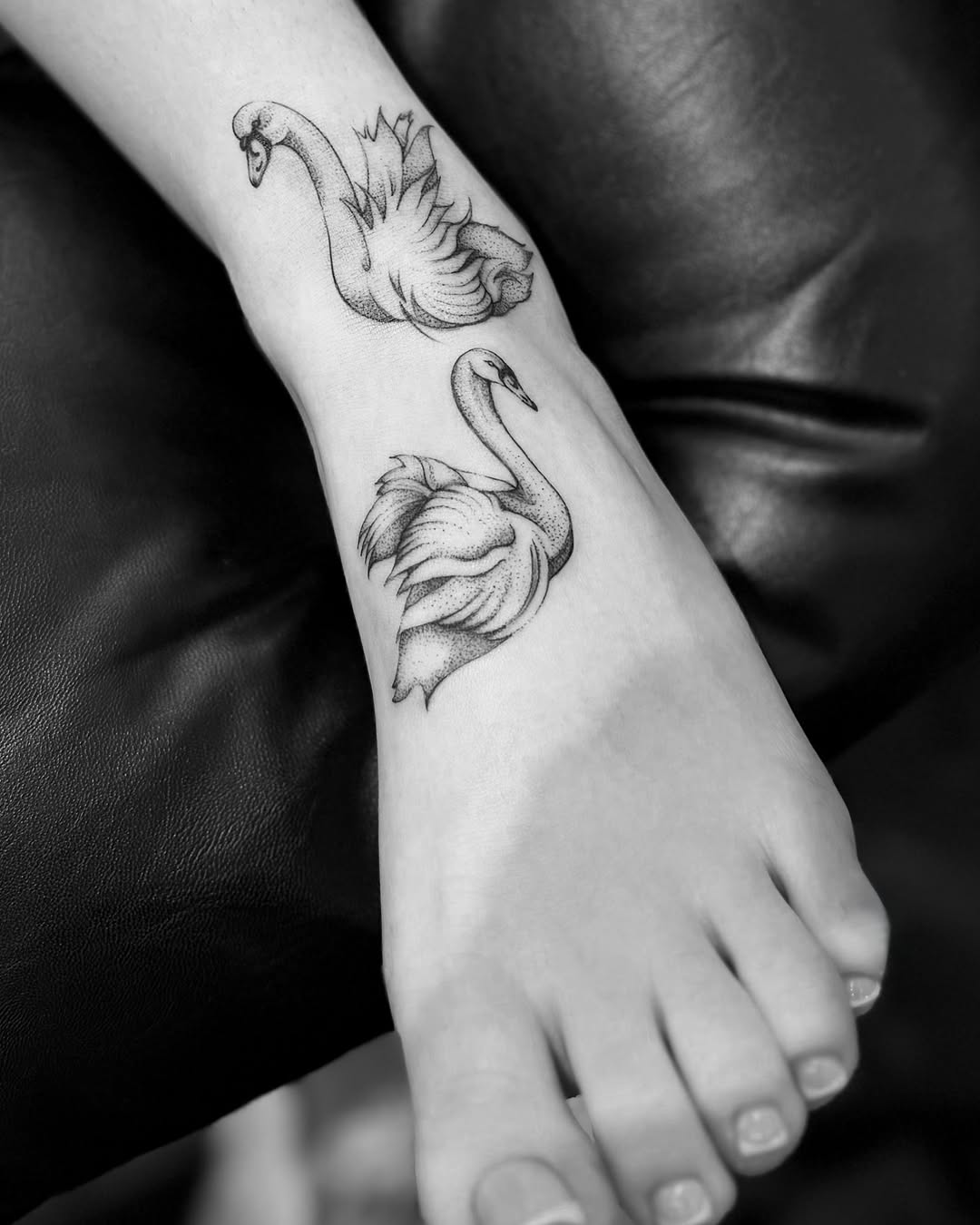 Tattoo by @lyndsay.ink — dotwork, fine_line