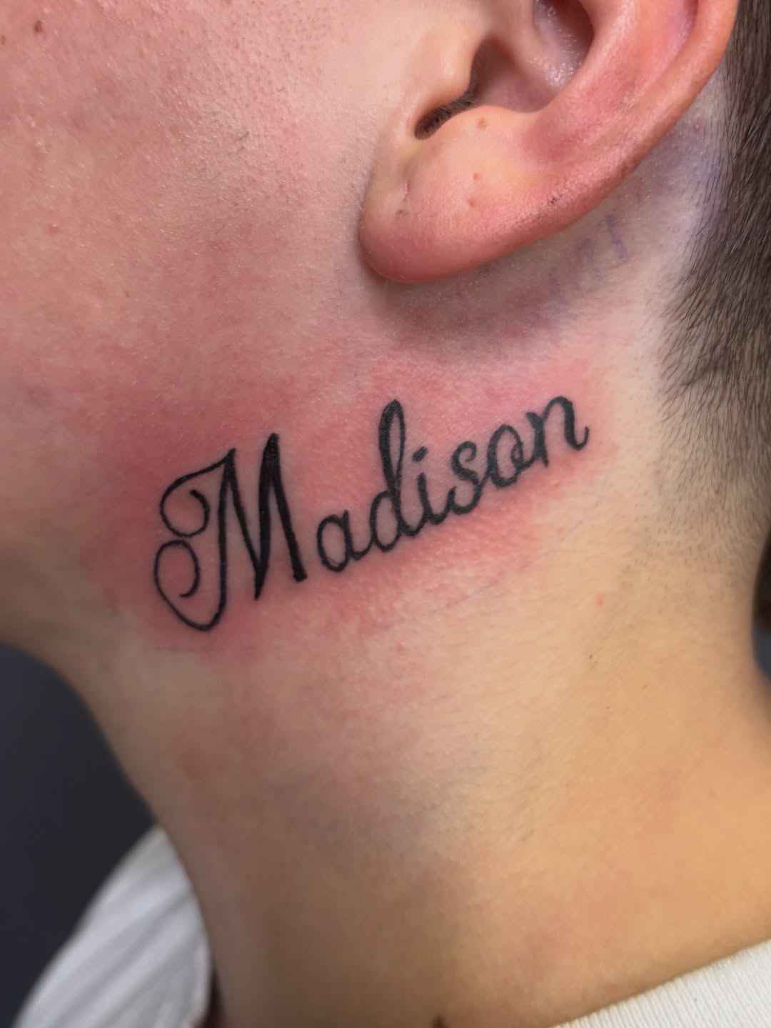 Tattoo by @noahbtattoos β lettering_script, fine_line